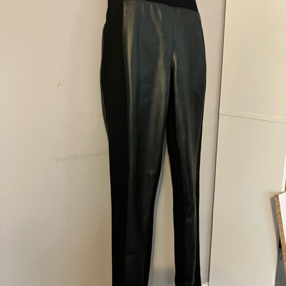 Black Faux Leather Pants